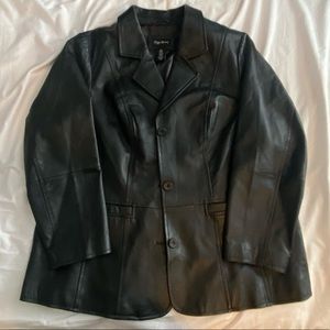 vintage leather blazer / jacket